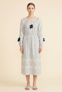 Striped Midi Length Dress