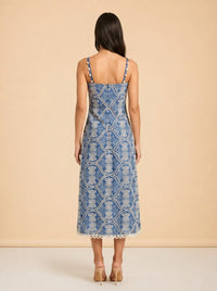 Stella Embroidered Dress model_back