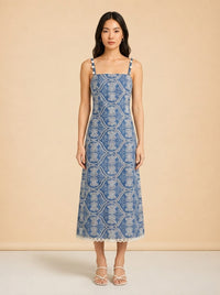 Stella Embroidered Dress model_front