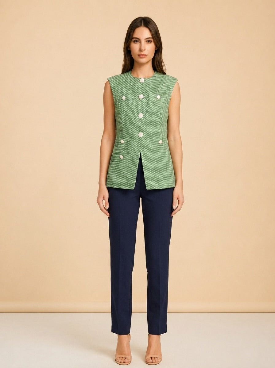 Tamara Tweed Vest model_front
