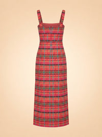 The Agnes Dress – Sunset Gingham ghost_back