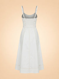 The Fiona Dress – Off White ghost_back