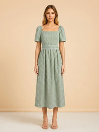 The Grayson Dress in English Ivy model_front