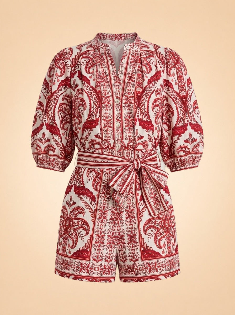 Tropical Cameo Romper