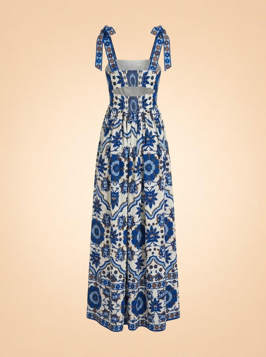 Tula Floral Cotton Poplin Maxi Dress