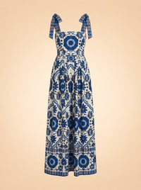 Tula Floral Cotton Poplin Maxi Dress