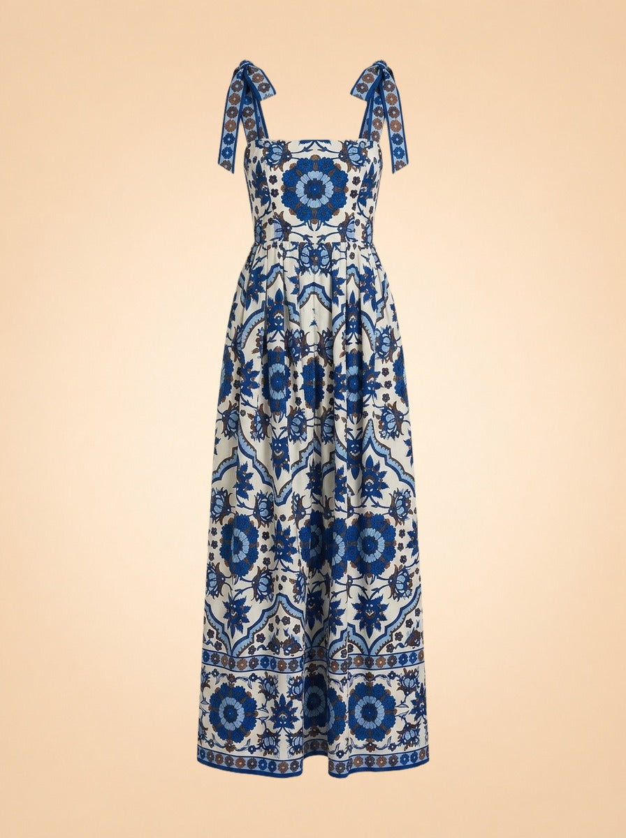 Tula Floral Cotton Poplin Maxi Dress