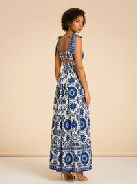 Tula Floral Cotton Poplin Maxi Dress
