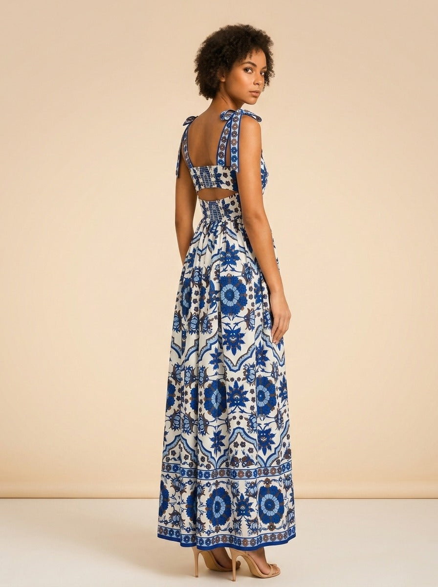 Tula Floral Cotton Poplin Maxi Dress