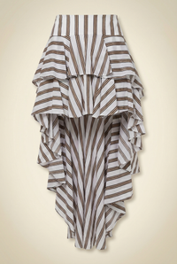 Striped Midi Length Skirt