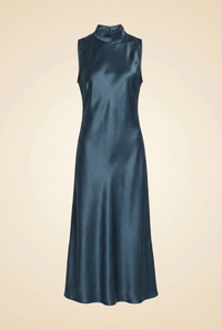 Ulani Satin Sleeveless Midi-Dress