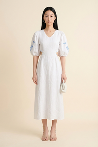 White Linen Dress