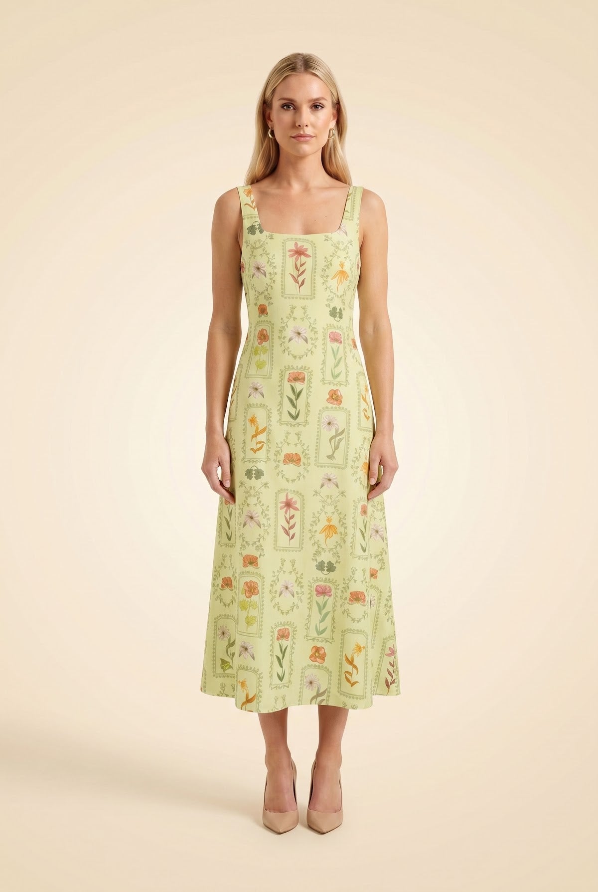 Green Floral Dress