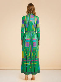 Vintage Green Dress model_back