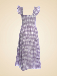 Hill House Nap Dress Purple Gingham - back