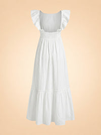 White Cotton Dress ghost_back