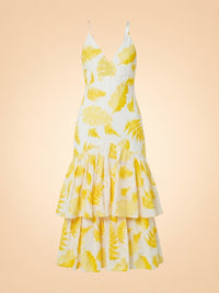 Wray Jacquard Cotton Tiered Dress
