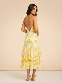 Wray Jacquard Cotton Tiered Dress