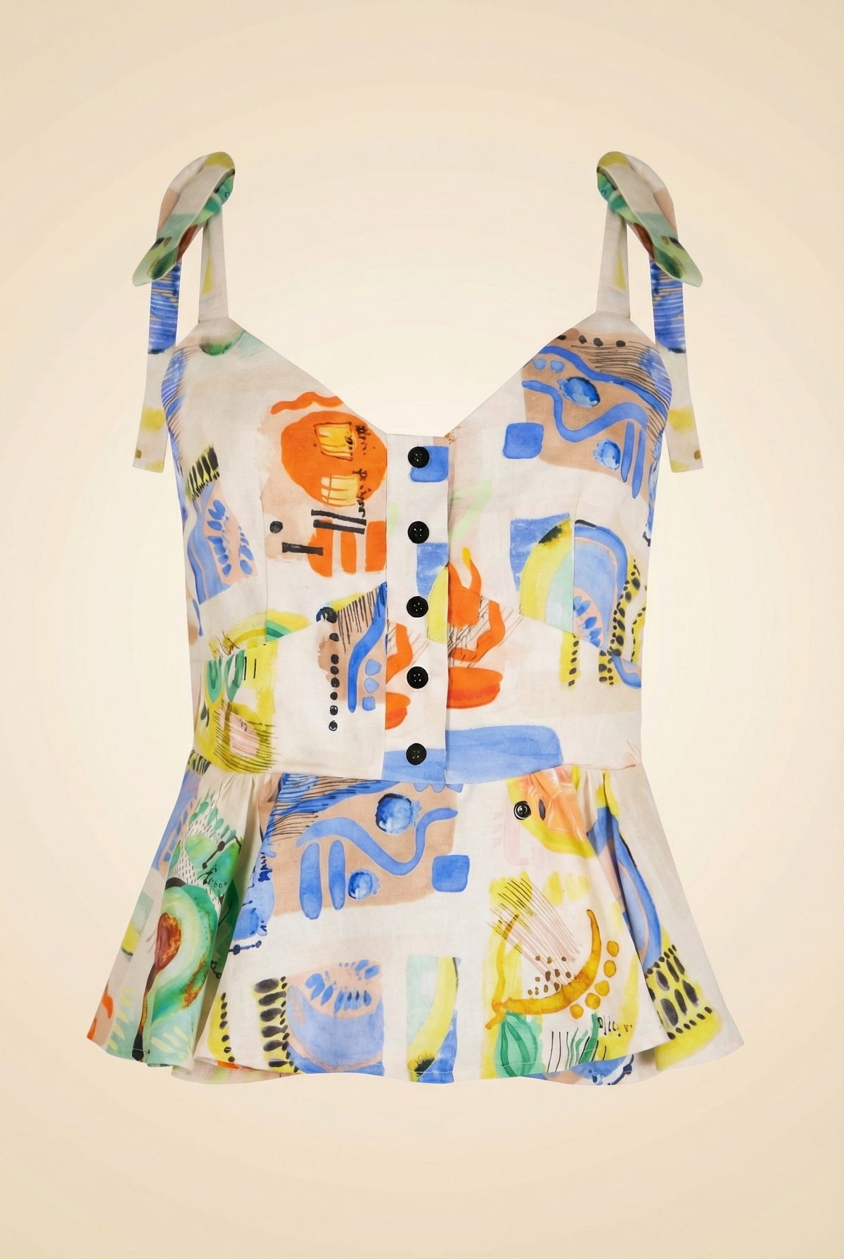 Wylie Tie Shoulder Printed Top