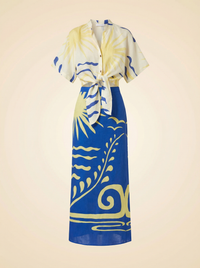 Magda High-Waist Skirt & Top Set in Linen