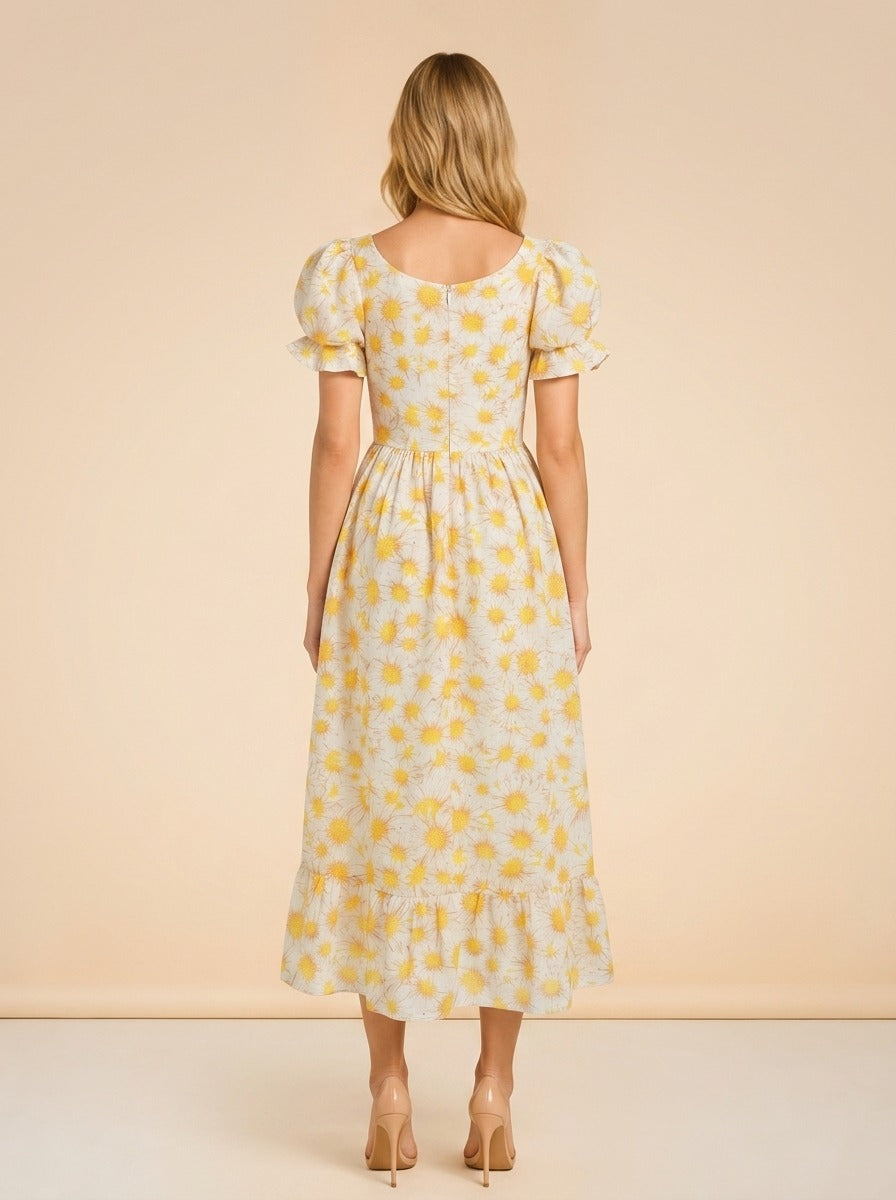 Yellow Floral model_back