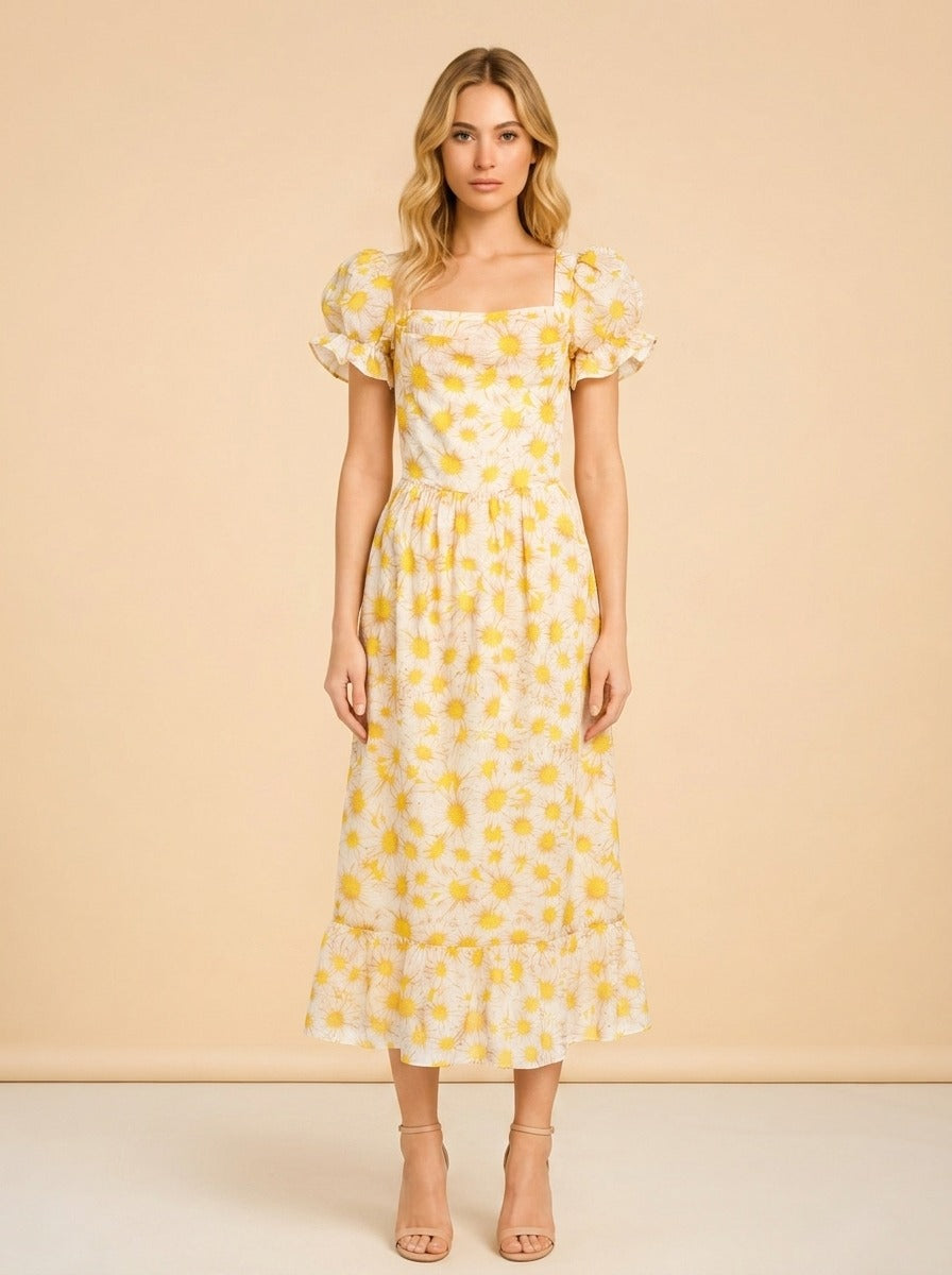Yellow Floral model_front