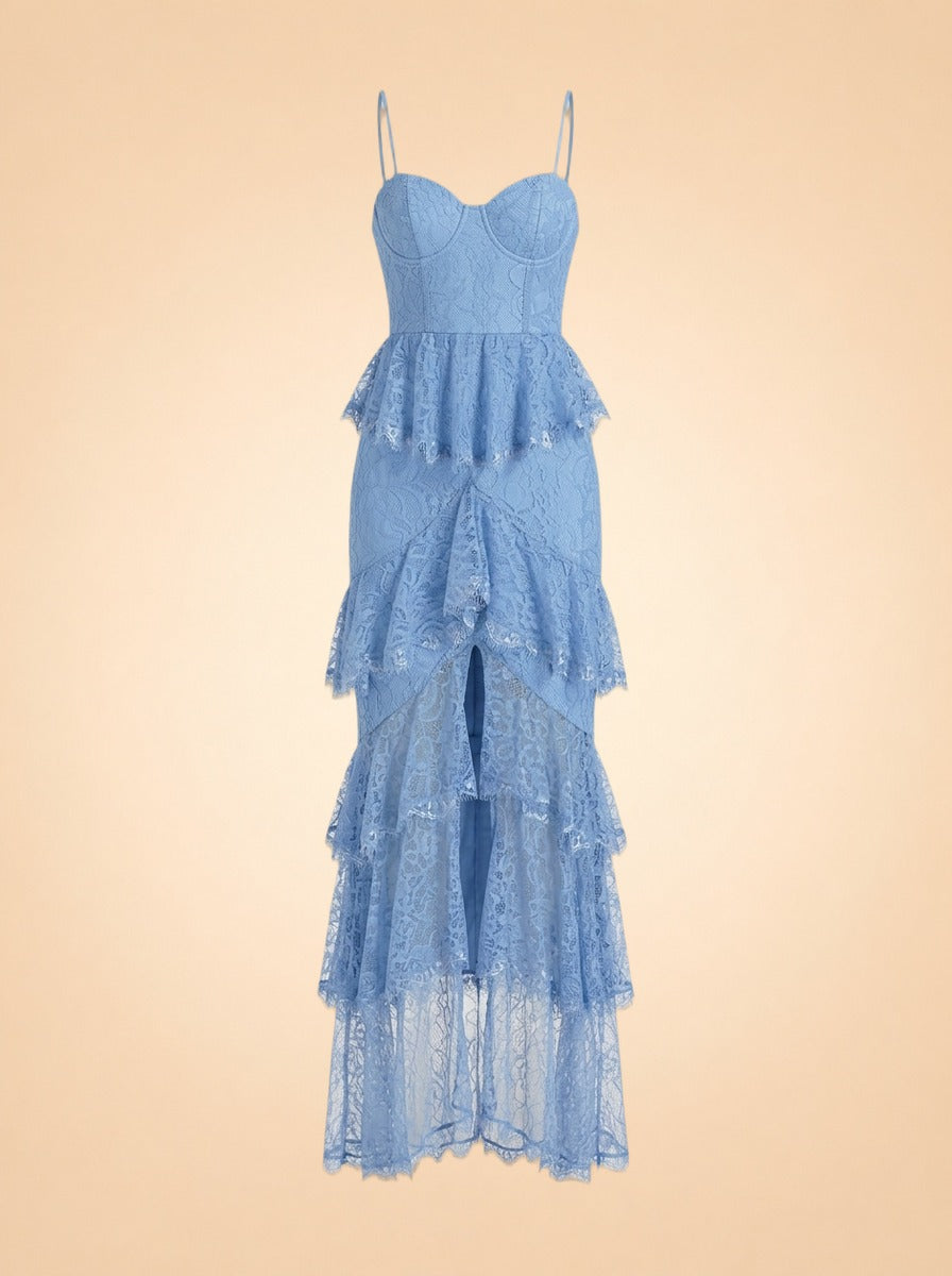 Zelda Fitz Gown In Baby Blue ghost_front
