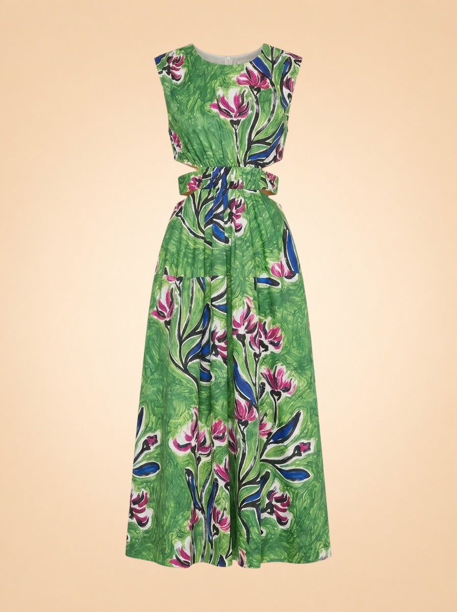 Zorina Tie-Detail Midi Dress ghost_front