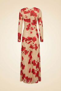 Suzie Floral Long Sleeve Reversible Maxi Dress - back